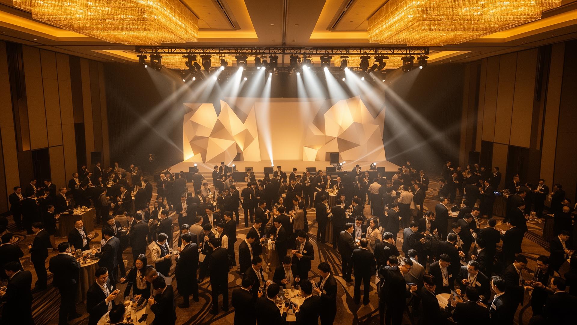 Professional speaker presenting at a corporate conference in Asia