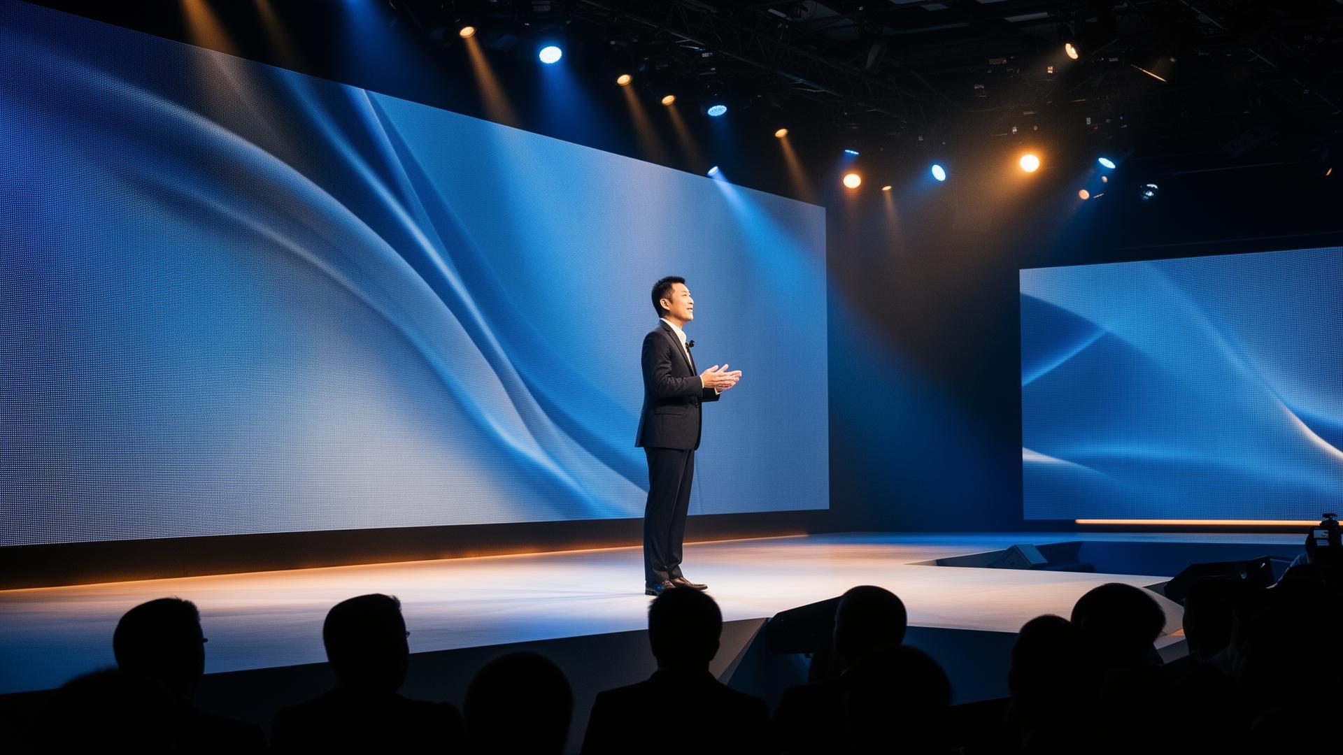 Keynote speaker on stage